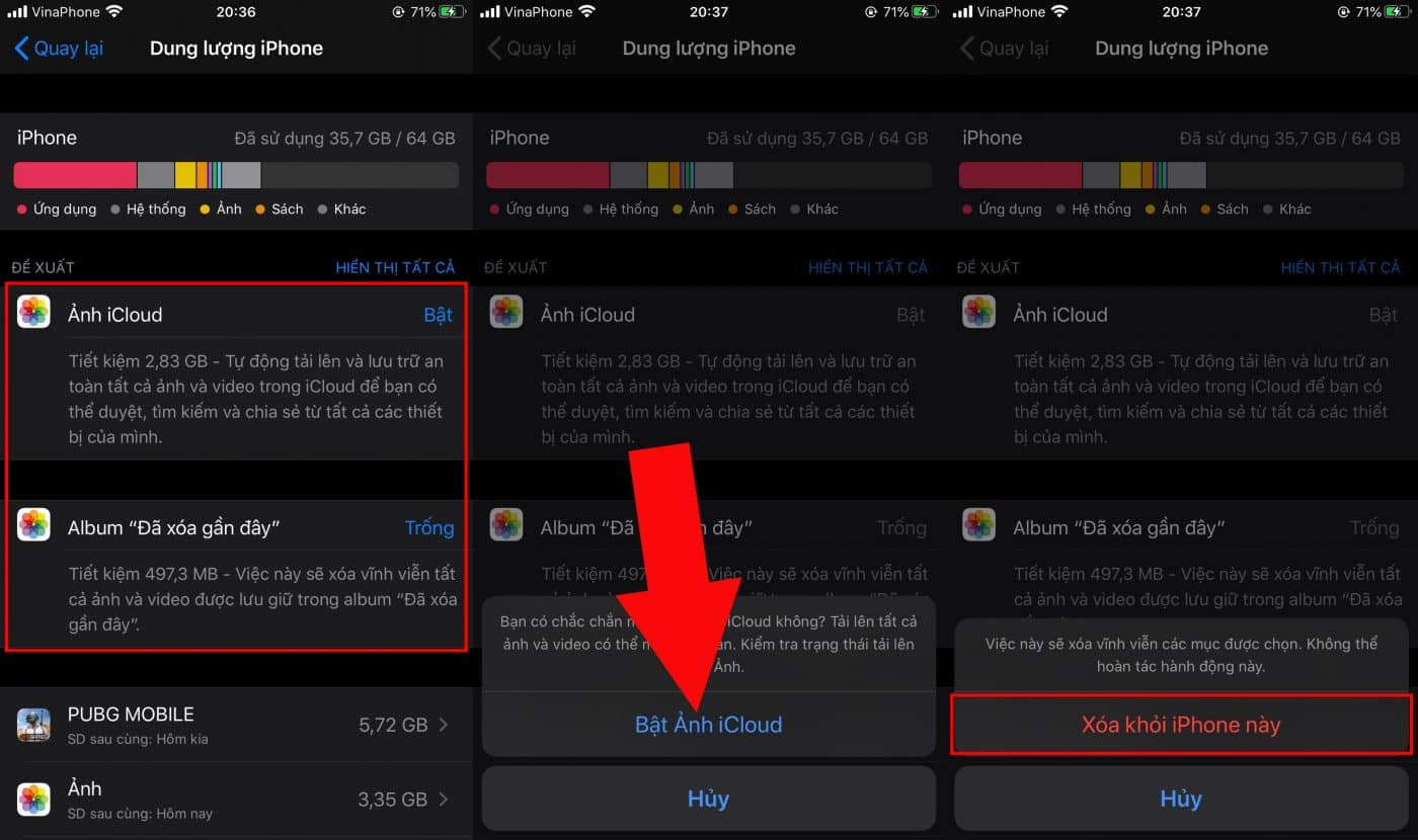 tiết kiệm dung lượng với gợi ý của Apple